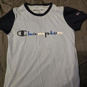Champion Kids' Blue and Black Short Sleeve Tee